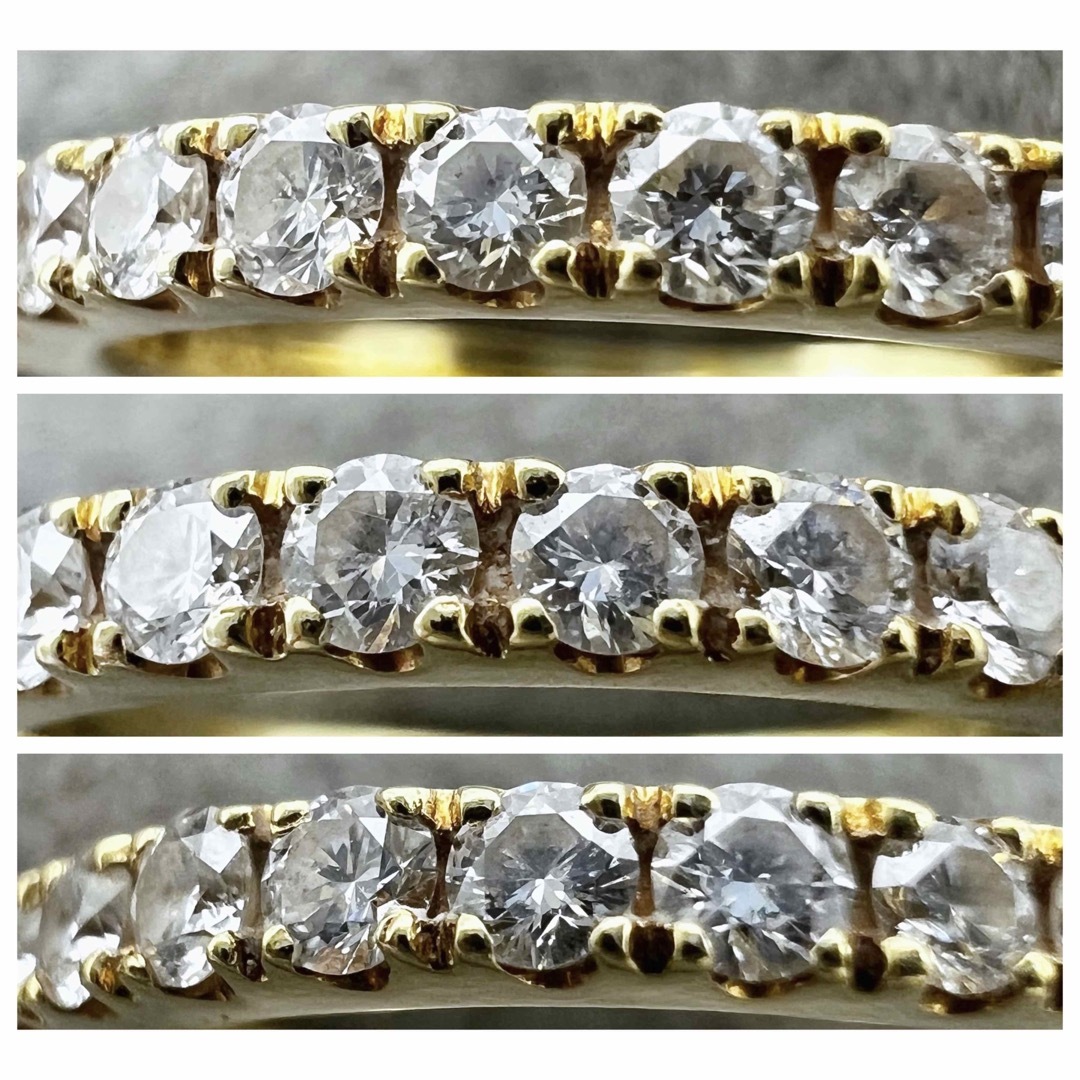 k18 天然 ダイヤモンド 0.55ct ダイヤ フルエタニティ リング レディースのアクセサリー(リング(指輪))の商品写真