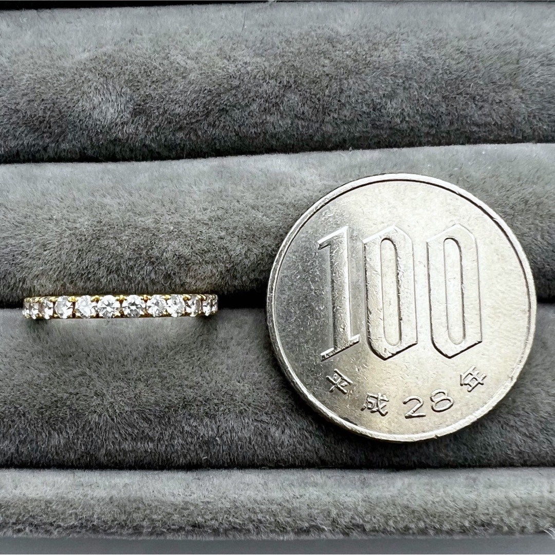 k18 天然 ダイヤモンド 0.55ct ダイヤ フルエタニティ リング レディースのアクセサリー(リング(指輪))の商品写真