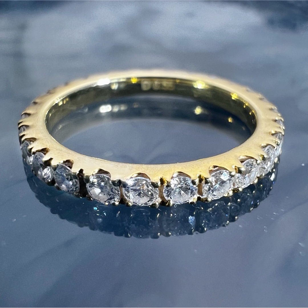 k18 天然 ダイヤモンド 0.55ct ダイヤ フルエタニティ リング レディースのアクセサリー(リング(指輪))の商品写真