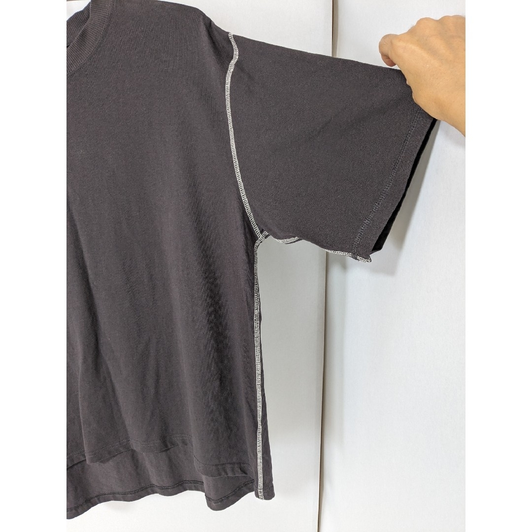 しまむら(シマムラ)のCLOSSHI クロッシー しまむら 配色 ステッチ 半袖 Tシャツ LL XL レディースのトップス(Tシャツ(半袖/袖なし))の商品写真