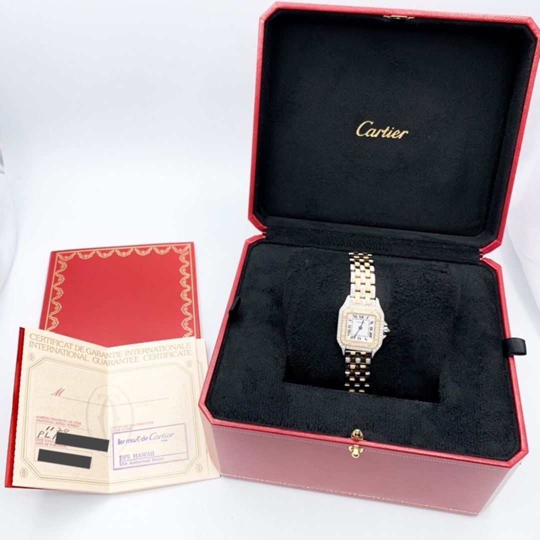 Cartier(カルティエ)の【保証書付】カルティエ パンテール SM コンビ 2ロウ ダイヤ K18×SS レディース 腕時計 CARTIER 時計 レディースのファッション小物(腕時計)の商品写真