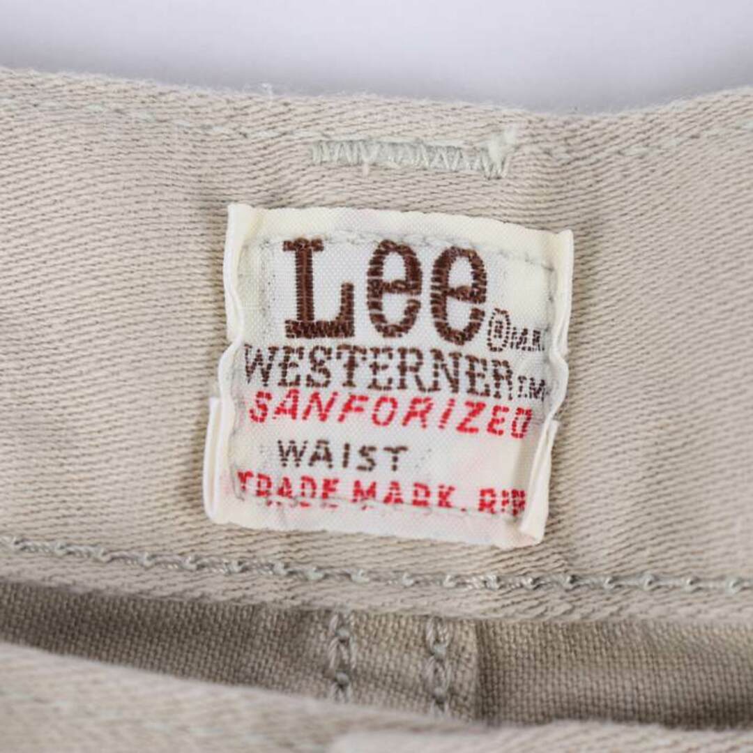 Lee(リー)のリー ロングパンツ ハラコパッチ コットン100% 日本製 無地 ボトムス メンズ 29サイズ ベージュ Lee メンズのパンツ(その他)の商品写真