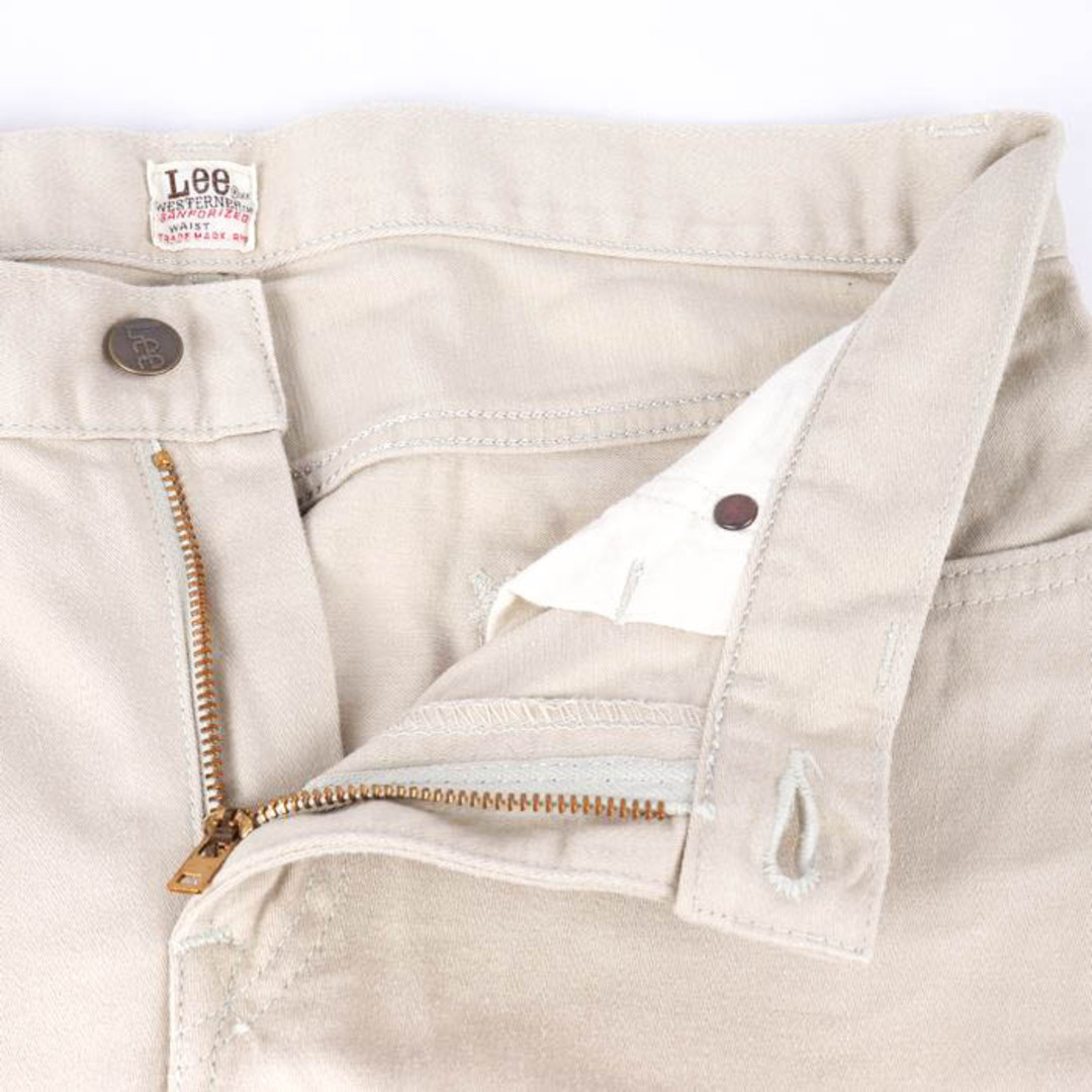 Lee(リー)のリー ロングパンツ ハラコパッチ コットン100% 日本製 無地 ボトムス メンズ 29サイズ ベージュ Lee メンズのパンツ(その他)の商品写真