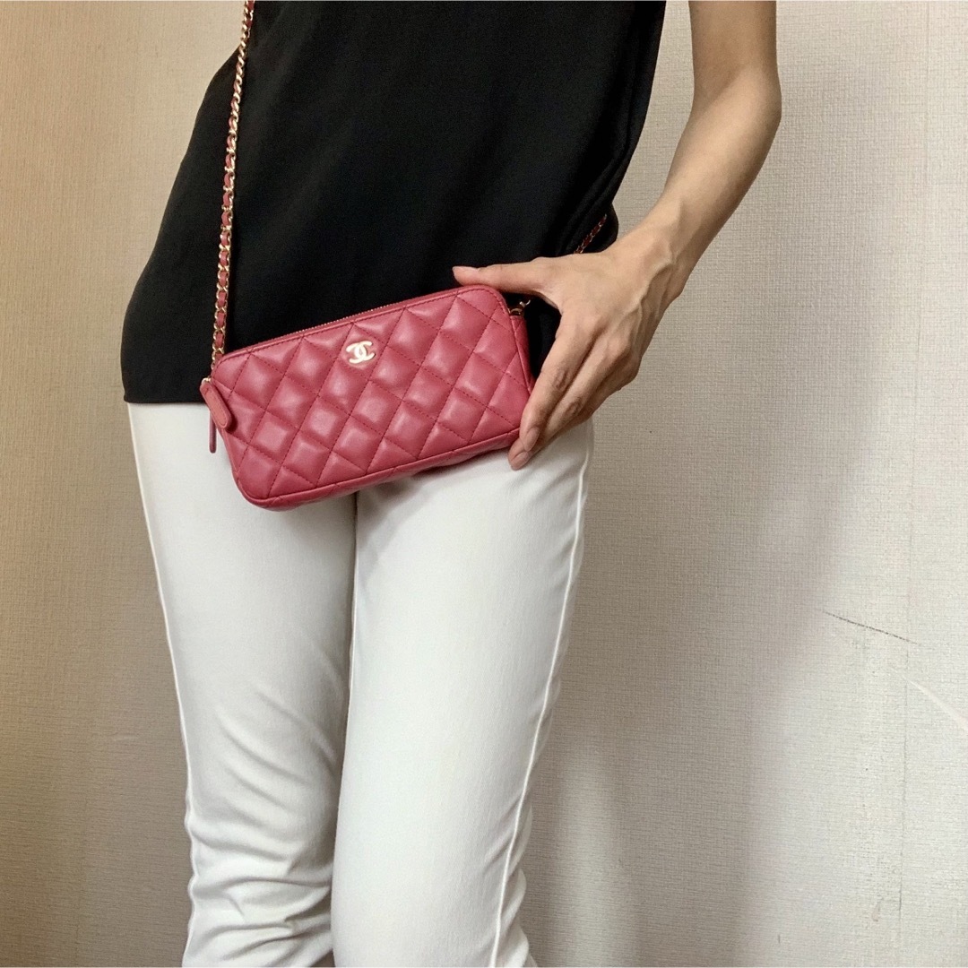 CHANEL - CHANEL シャネル チェーンウォレット ローズピンク CHANEL - CHANEL シャネル チェーンウォレット ローズピンク