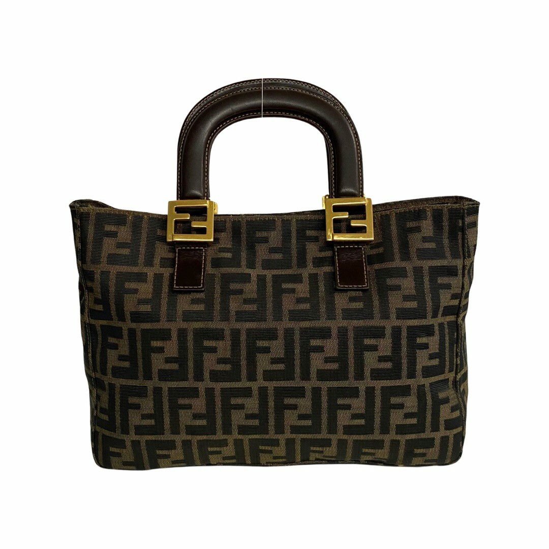 FENDI - ほぼ未使用 FENDI フェンディ ズッカ 柄 FF ロゴ レザー 本革