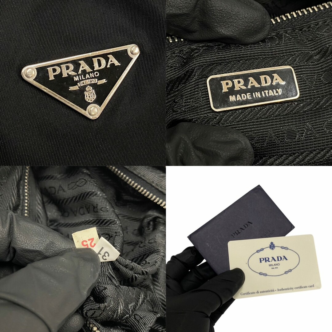 PRADA 三角ロゴ　ナイロン　レザー　ハンドバッグ　ミニバッグ