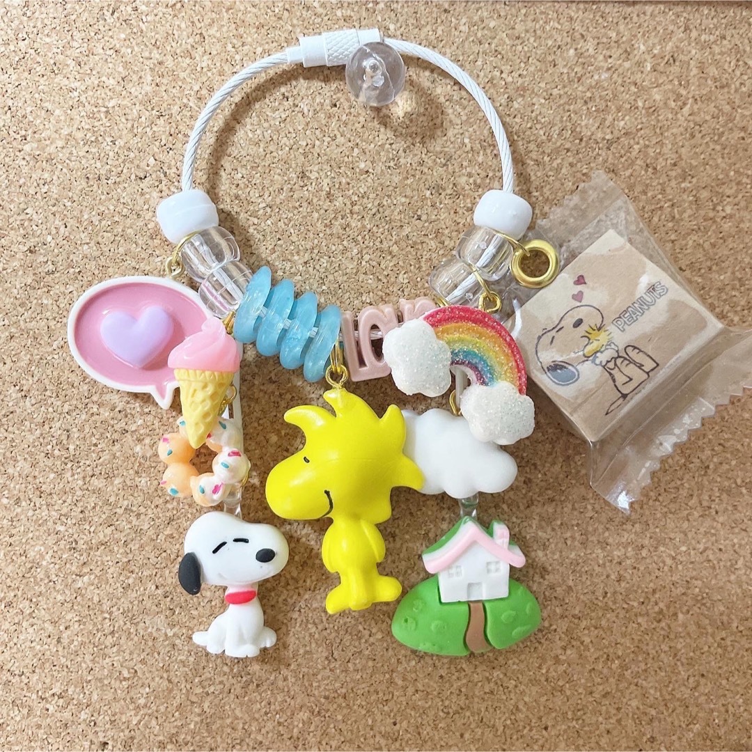 SNOOPY(スヌーピー)のぼくの大好きな親友🐶🐥🌈💕 キーホルダー ハンドメイドのアクセサリー(キーホルダー/ストラップ)の商品写真