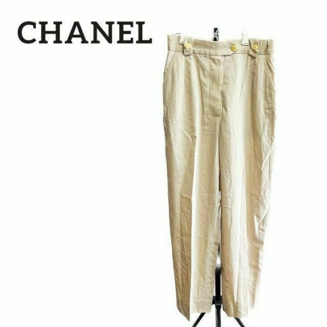 純正ストア CHANEL シャネル パンツ ベージュ ボトムス ココマーク