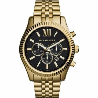 マイケルコース(Michael Kors)の[マイケルコース] 腕時計 メンズ MK8286 ブラックゴールド(腕時計(アナログ))