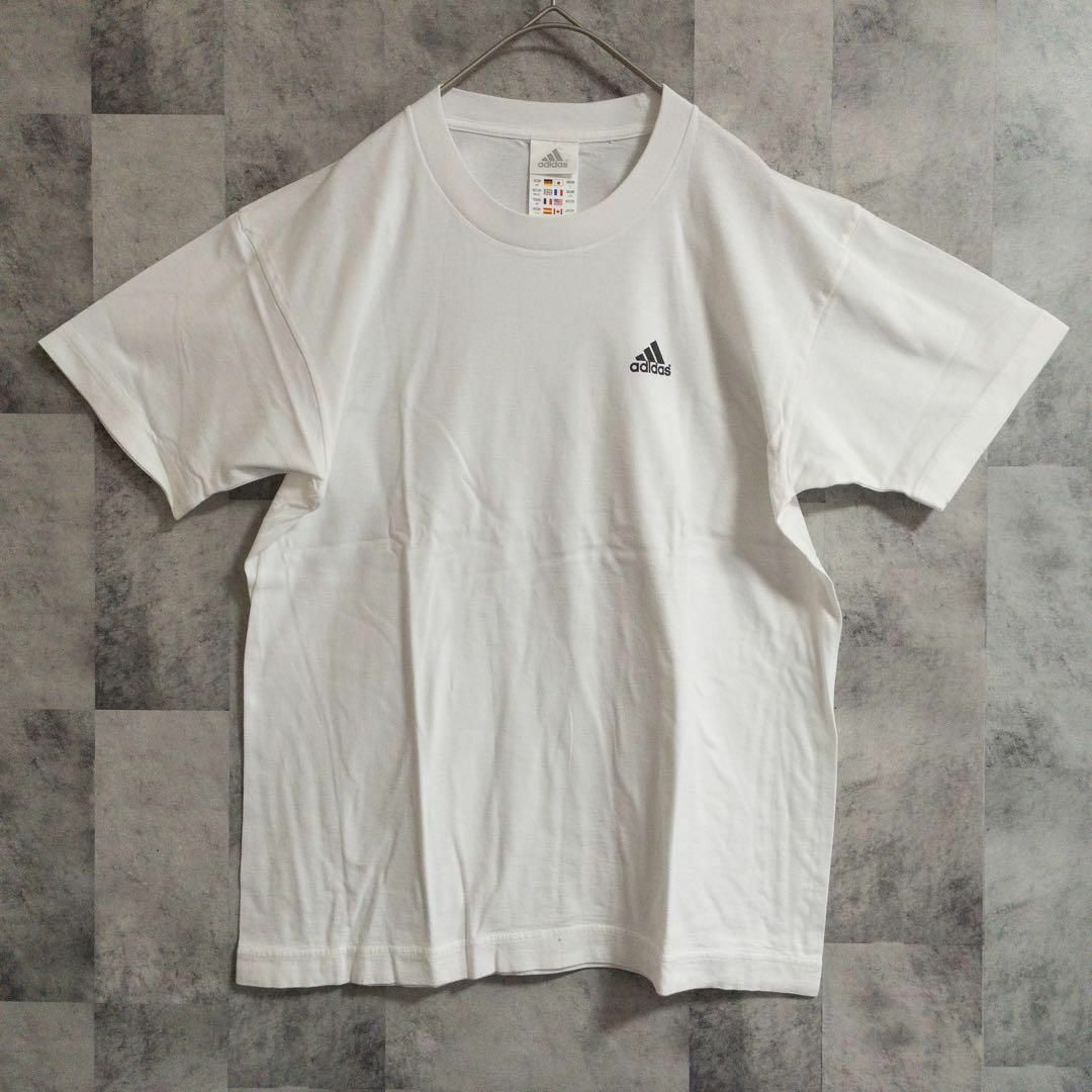 adidas(アディダス)の【美品・クリーニング済】adidas　アディダス　Tシャツ　サイズL　白　半袖 メンズのトップス(Tシャツ/カットソー(半袖/袖なし))の商品写真