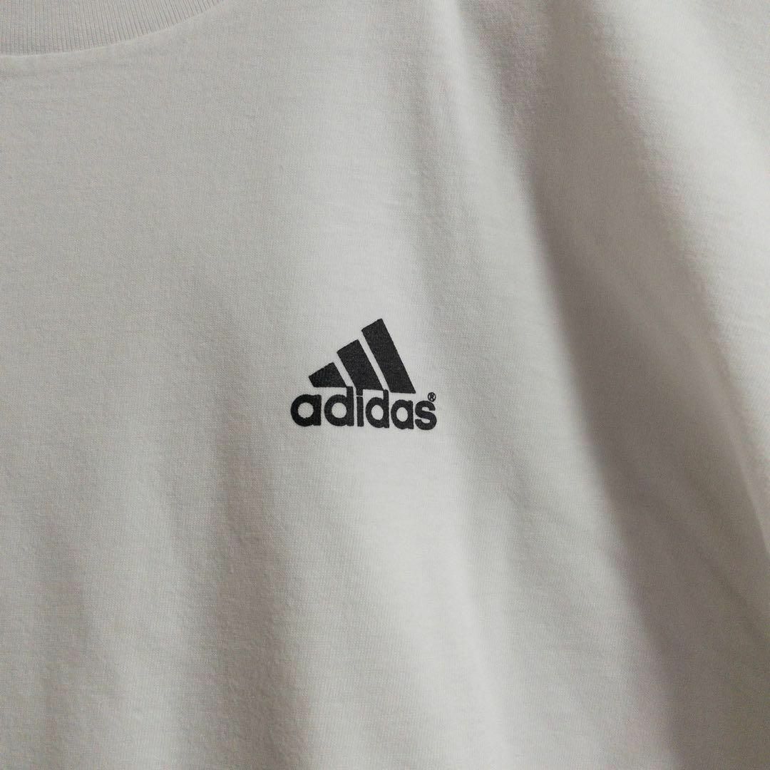 adidas(アディダス)の【美品・クリーニング済】adidas　アディダス　Tシャツ　サイズL　白　半袖 メンズのトップス(Tシャツ/カットソー(半袖/袖なし))の商品写真