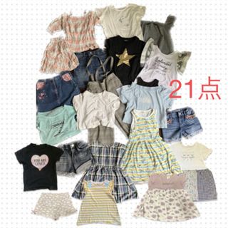 夏用女の子用服★120cm〜130cm★まとめ売り21点(その他)