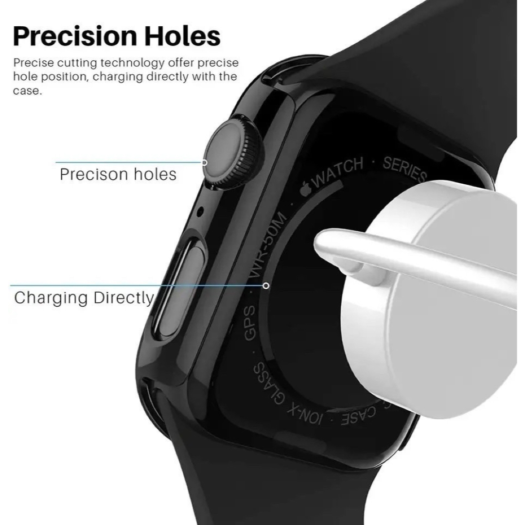 Apple Watch(アップルウォッチ)のAppleWatch カバー ケース 全シリーズ 41㎜ レッド スマホ/家電/カメラのスマホアクセサリー(モバイルケース/カバー)の商品写真