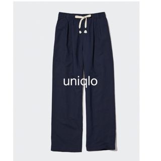 ユニクロ(UNIQLO)の新品UNIQLOリネンブレンドイージーパンツ(カジュアルパンツ)