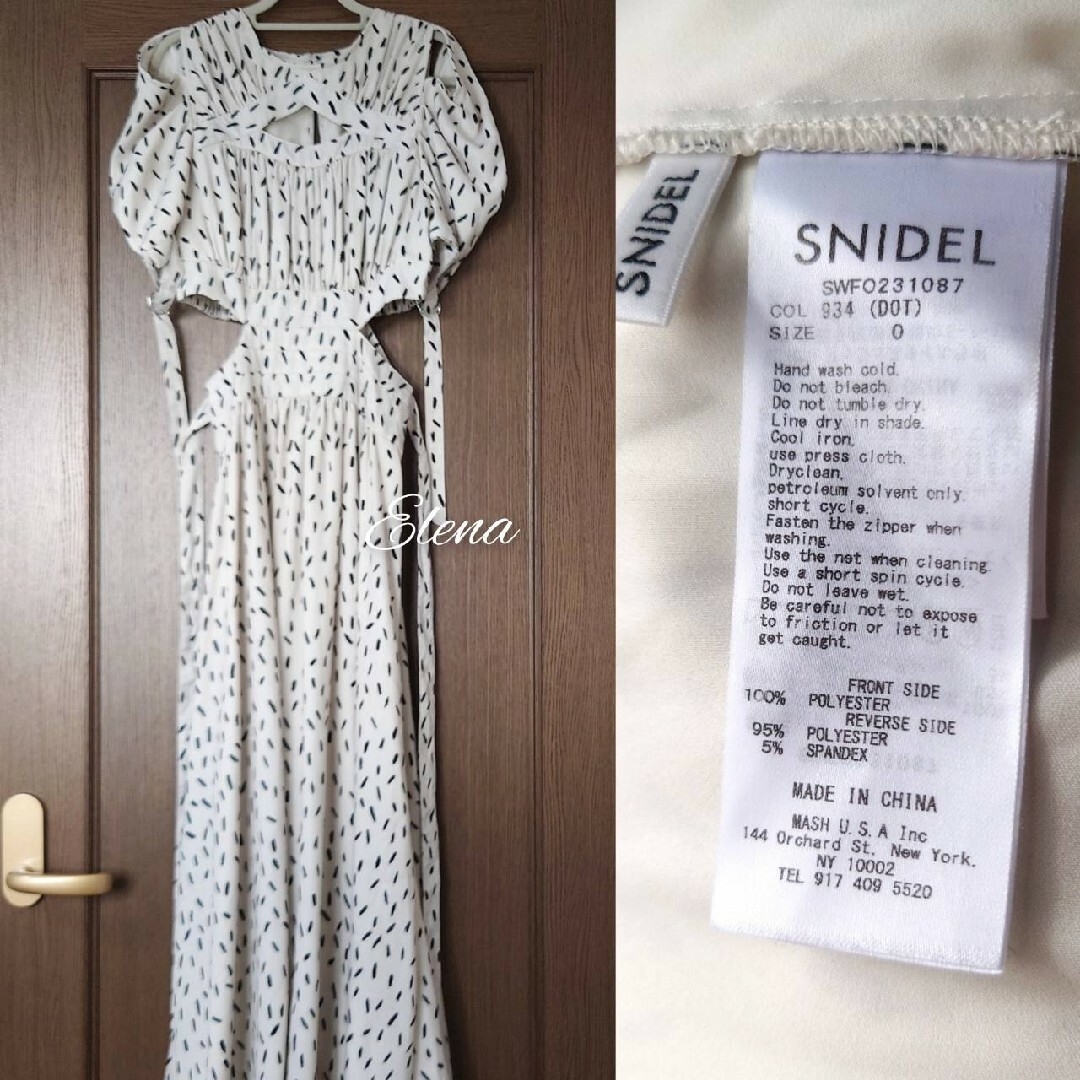 SNIDEL - SNIDEL♡スイッチング デコルテ オープン ワンピースの通販