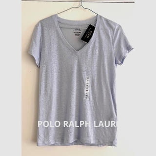ポロラルフローレン(POLO RALPH LAUREN)のPOLO ラルフローレン　Tシャツ　Vネック　リネン　米国購入　新品(Tシャツ(半袖/袖なし))