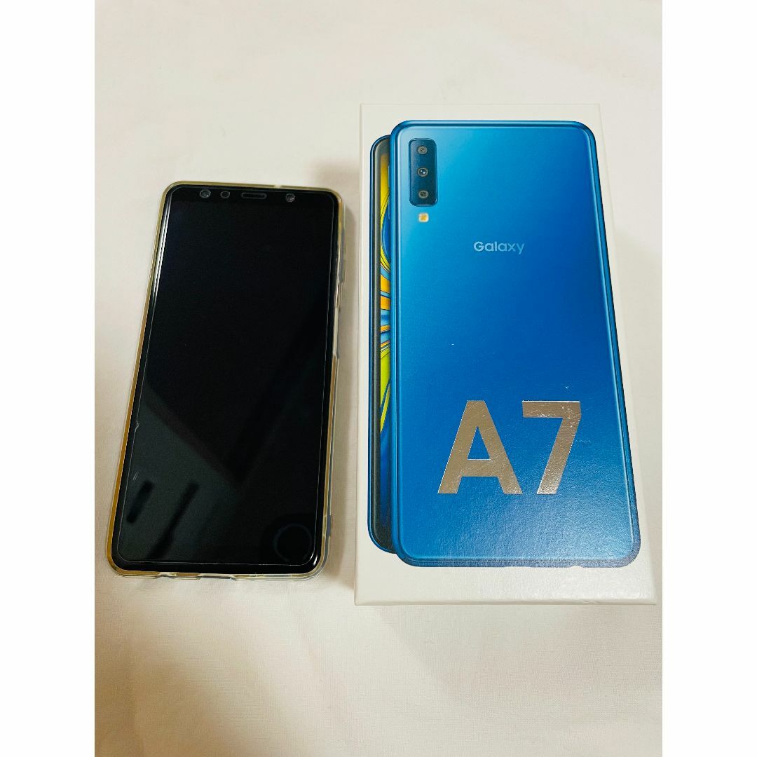 Galaxy A7 ブルー SM-A750C モバイル SAMSUNG - スマートフォン本体