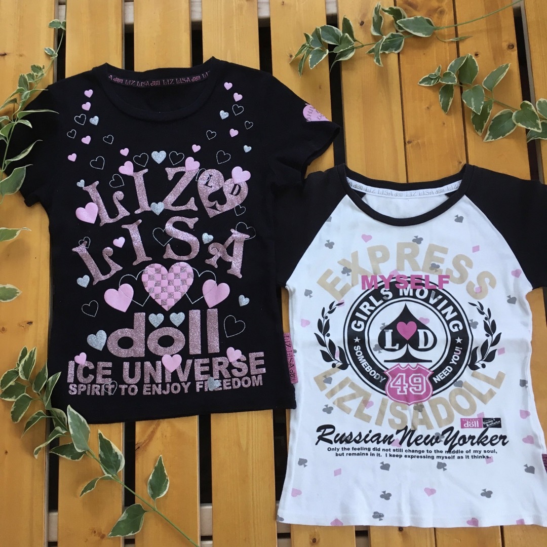 LIZ LISA doll(リズリサドール)の❤️LIZ LISA DOII❤️半袖Tシャツ 2枚　まとめ売り　150cm❤️ キッズ/ベビー/マタニティのキッズ服女の子用(90cm~)(Tシャツ/カットソー)の商品写真