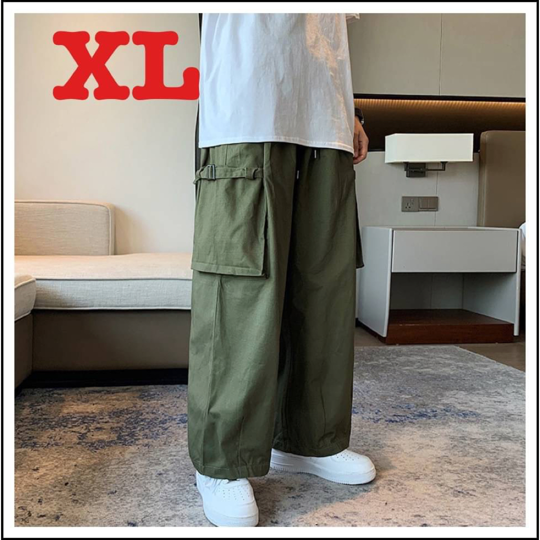 カーゴパンツ ミリタリー ワイドパンツ メンズ XL 袴パンツ イージー