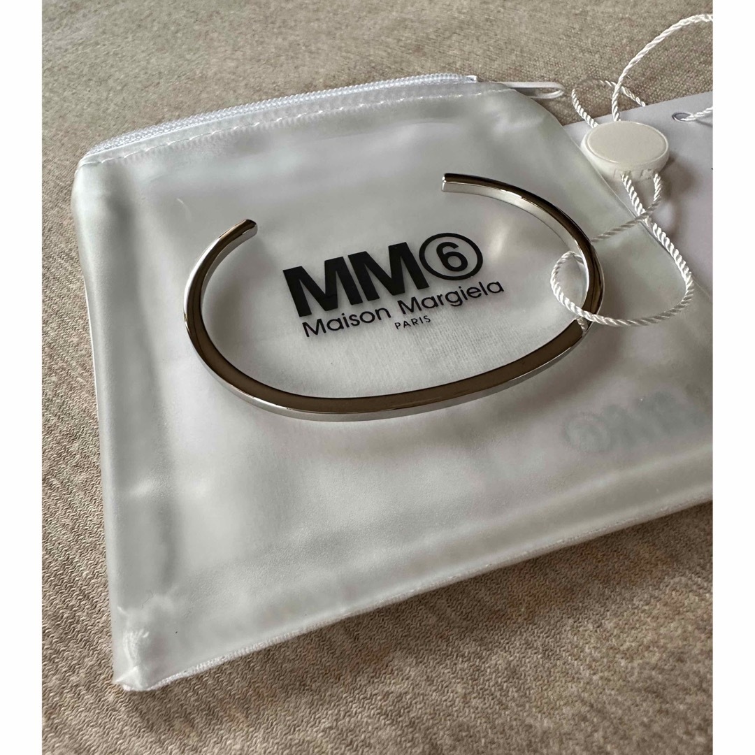3新品 メゾン マルジェラ MM6 ブランドロゴ カフ ブレスレット バングル