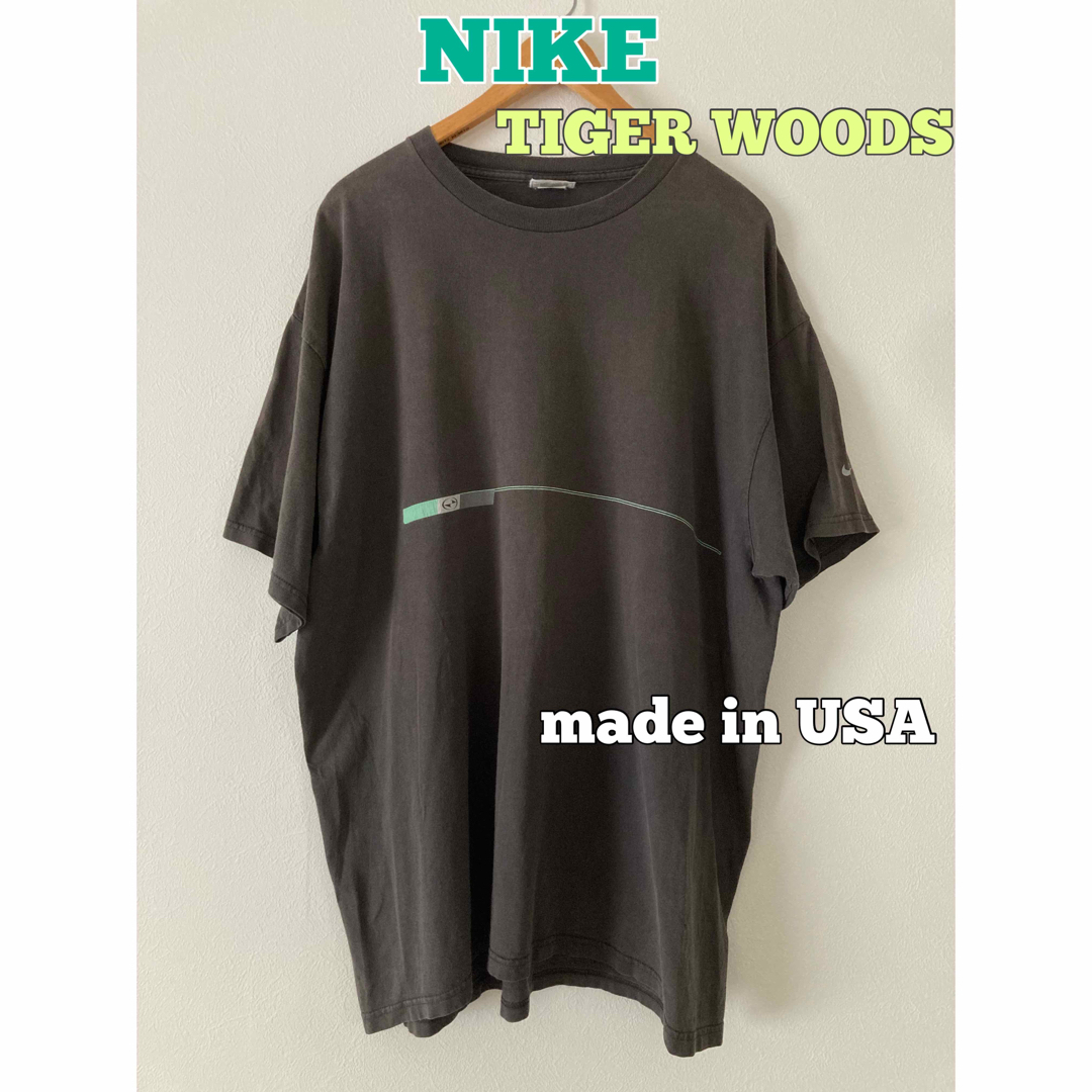 90〜00's NIKE ナイキ　TIGER WOODS Tシャツ　USA製