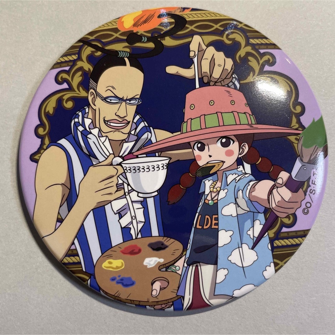 ONE PIECE(ワンピース)の【ワンピース】バロックワークス　Mr.3 ミスゴールデンウィーク　缶バッジ エンタメ/ホビーのアニメグッズ(バッジ/ピンバッジ)の商品写真