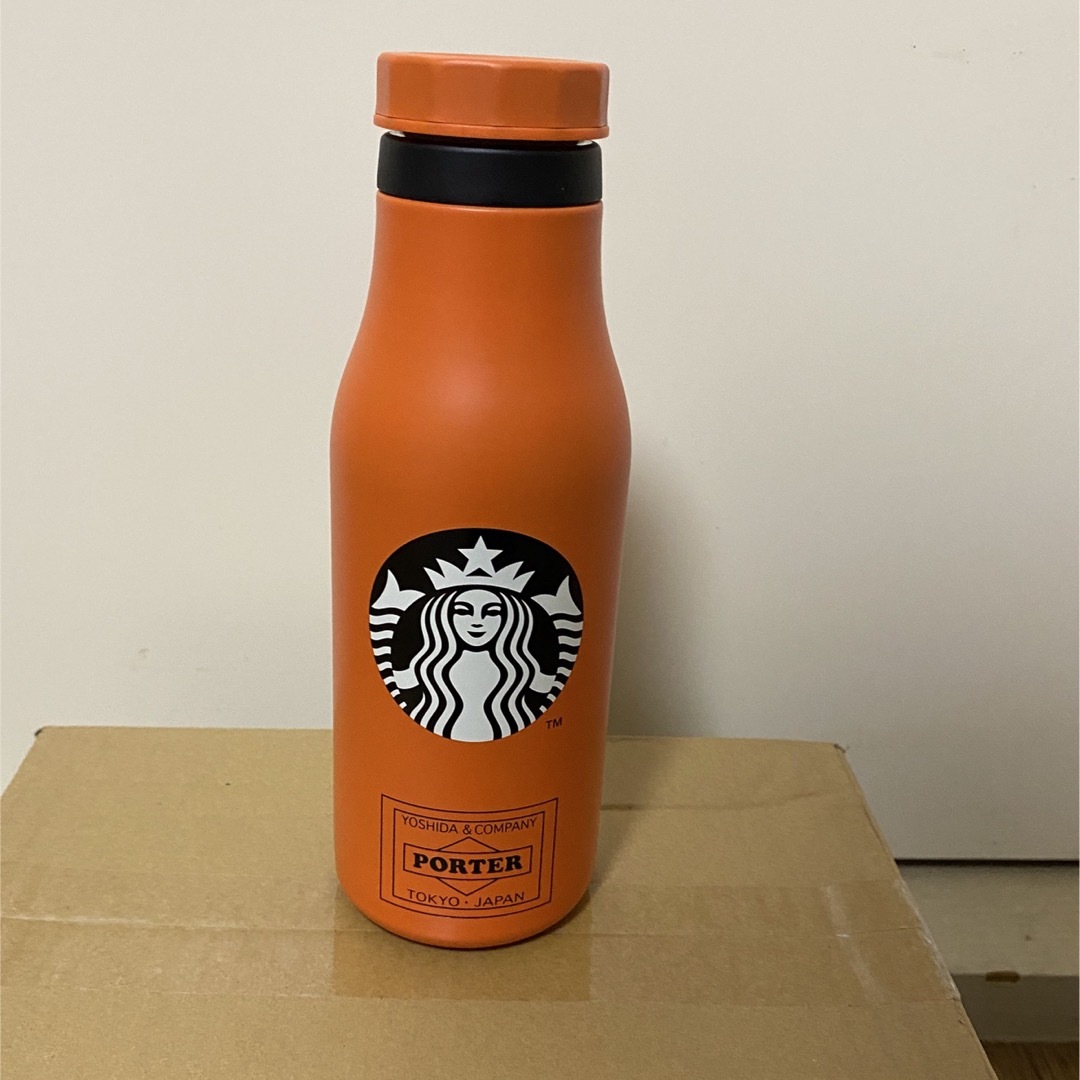 STARBUCKS PORTER ステンレスロゴボトル オレンジ 473ml - タンブラー