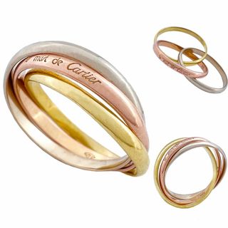 カルティエ(Cartier)のカルティエ　リング　トリニティ　48　8号　3連　750　K18　3カラー　指輪(リング(指輪))