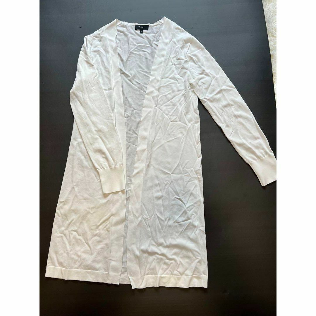 Theory セオリー ロング カーディガン 夏 ホワイト 美品 | フリマアプリ ラクマ