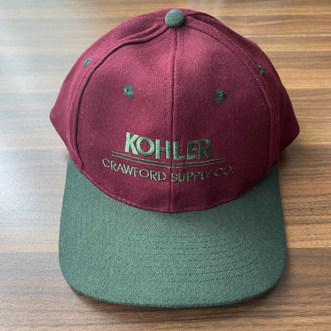 90s KC製　KOHLER ヴィンテージ　企業ロゴ　2トーンカラーキャップ