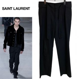 Sullen saint laurent ウールパンツ ブラウン スラックス