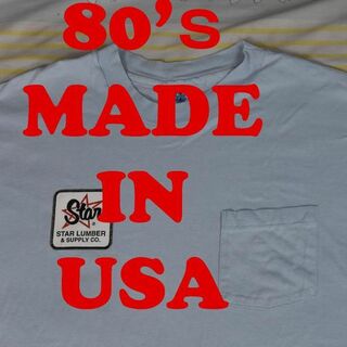 ヘインズ(Hanes)のヘインズ 80’ｓ ポケットＴシャツ 12740ｃ USA製 綿100％ 00(Tシャツ/カットソー(半袖/袖なし))