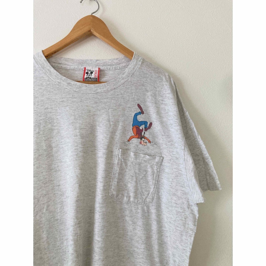 90's古着　Disney ディズニー　Tシャツ　グーフィーT ポケT USA製
