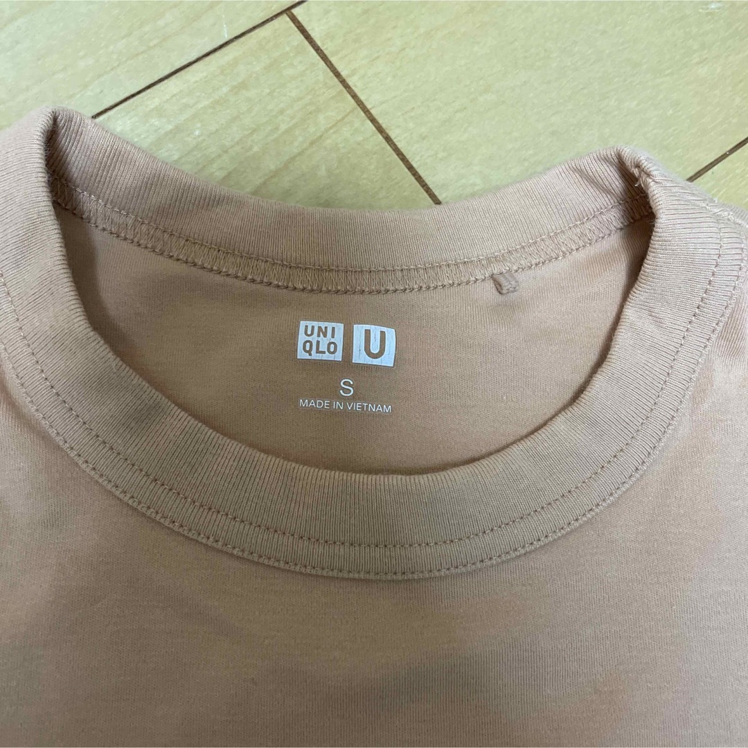 UNIQLO(ユニクロ)のユニクロ　クルーネックT（半袖）オレンジ レディースのトップス(Tシャツ(半袖/袖なし))の商品写真