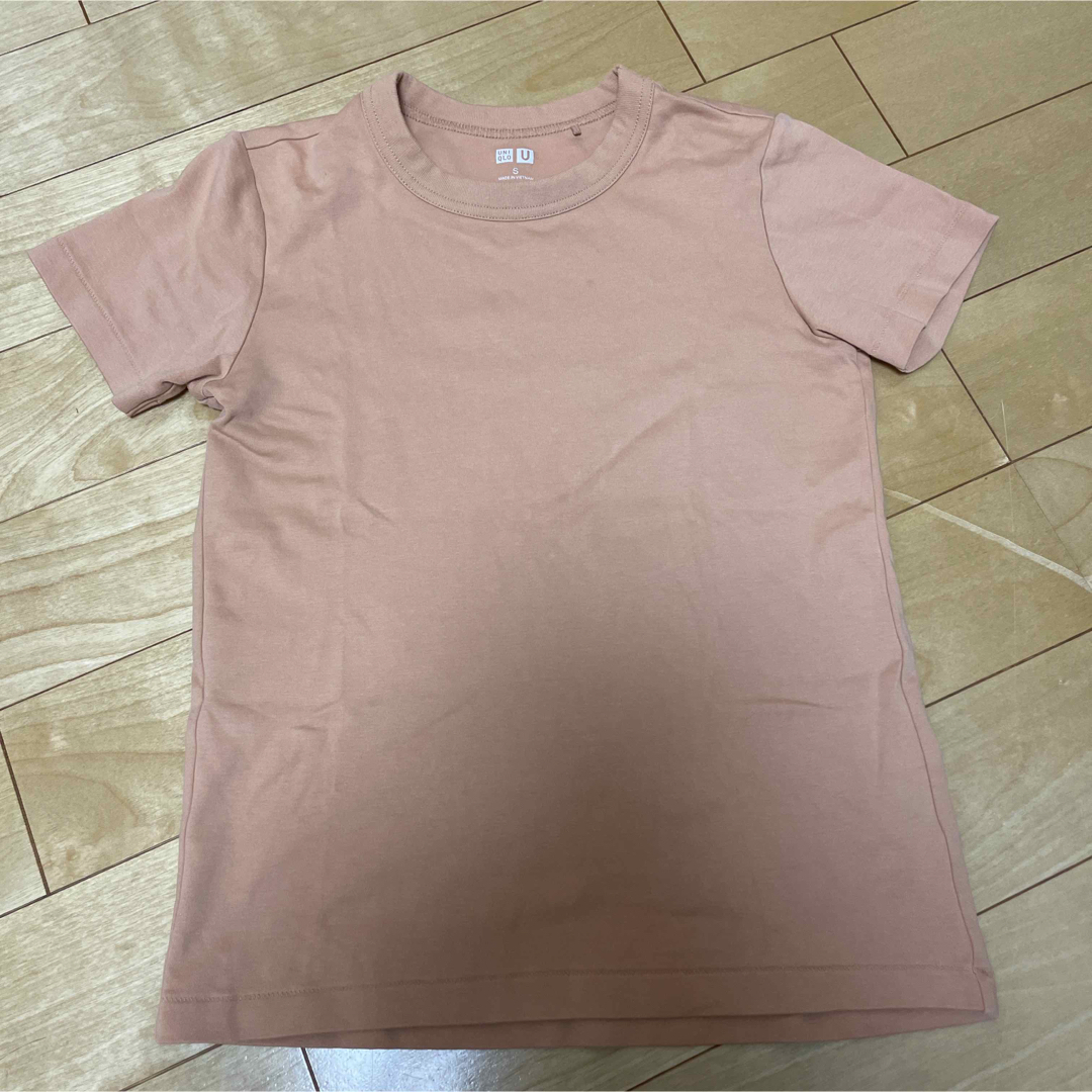 UNIQLO(ユニクロ)のユニクロ　クルーネックT（半袖）オレンジ レディースのトップス(Tシャツ(半袖/袖なし))の商品写真