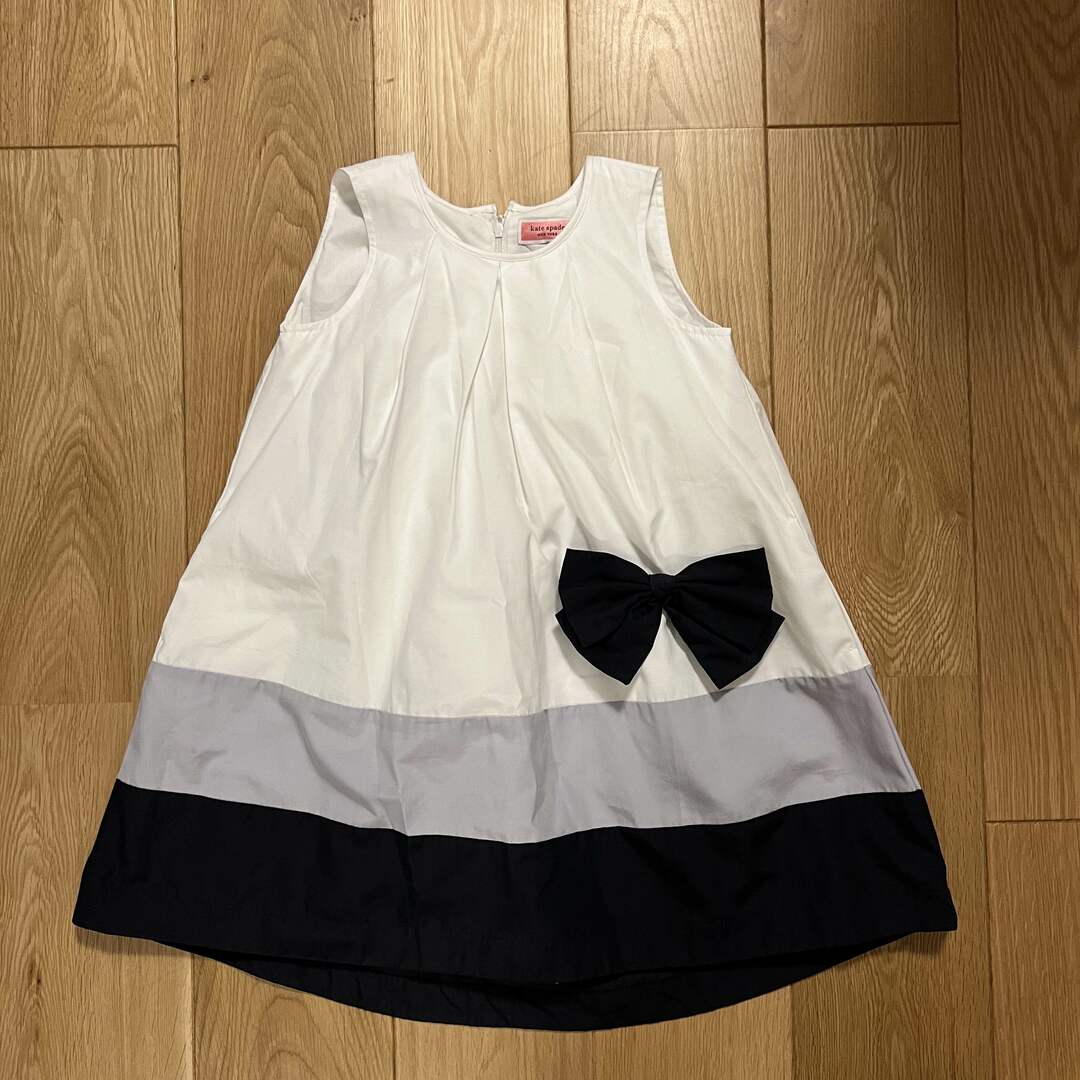 kate spade new york(ケイトスペードニューヨーク)のケイトスペード  モノトーンワンピース120cm キッズ/ベビー/マタニティのキッズ服女の子用(90cm~)(ワンピース)の商品写真