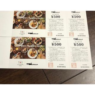 ★WDI株主優待券6000円★2024年6月30日(レストラン/食事券)