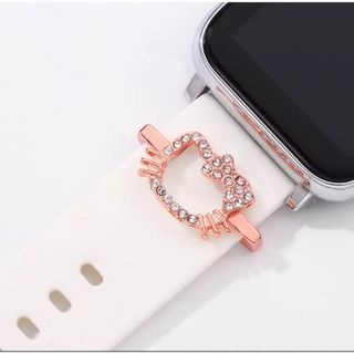 サンリオ(サンリオ)のApple Watchバンドチャーム キティーちゃん サンリオ ベルト 金(腕時計)