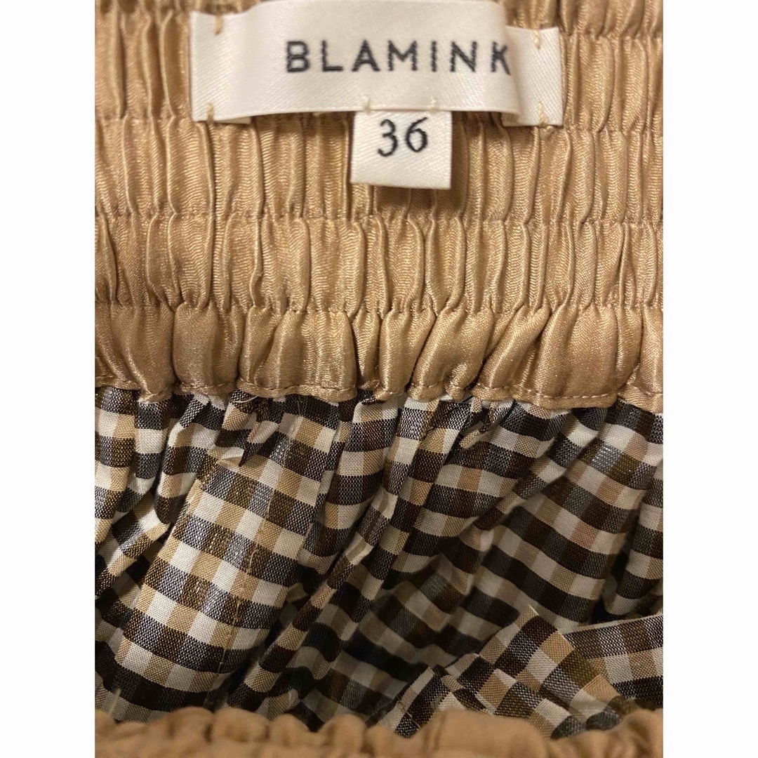 BLAMINK - ブラミンクBLAMINKチェックギャザースカートの通販 by no 