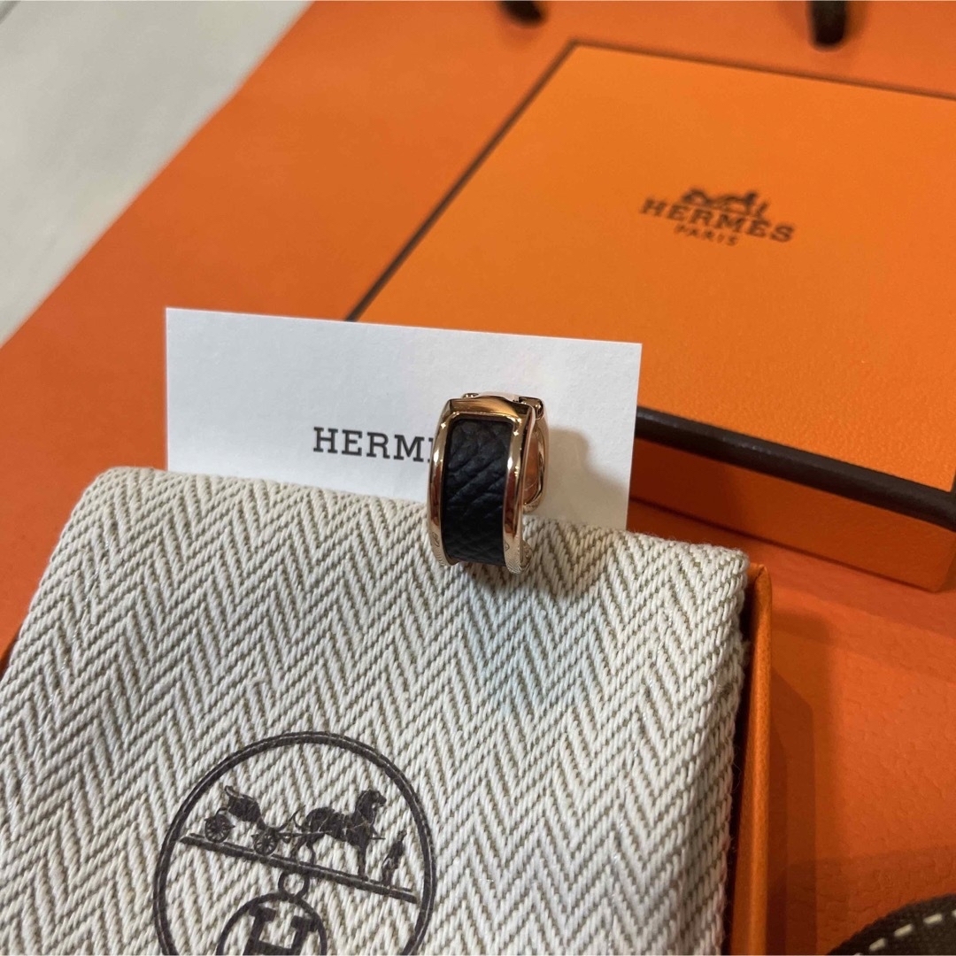 HERMES エルメス イヤーカフ 《オランプ》 PM 黒 新品未使用 - イヤーカフ