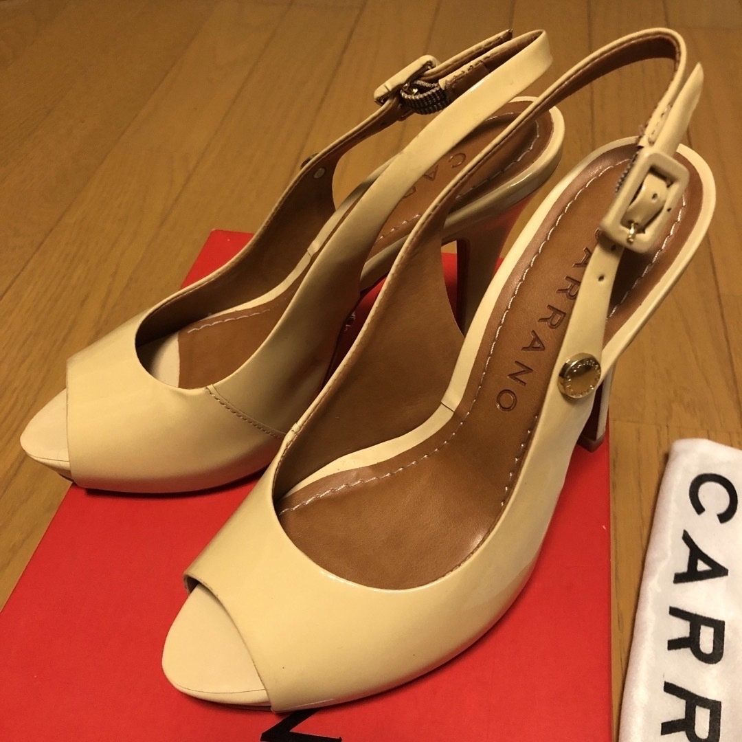 GINGER掲載商品】 CARRANO オープントゥパンプス レディース
