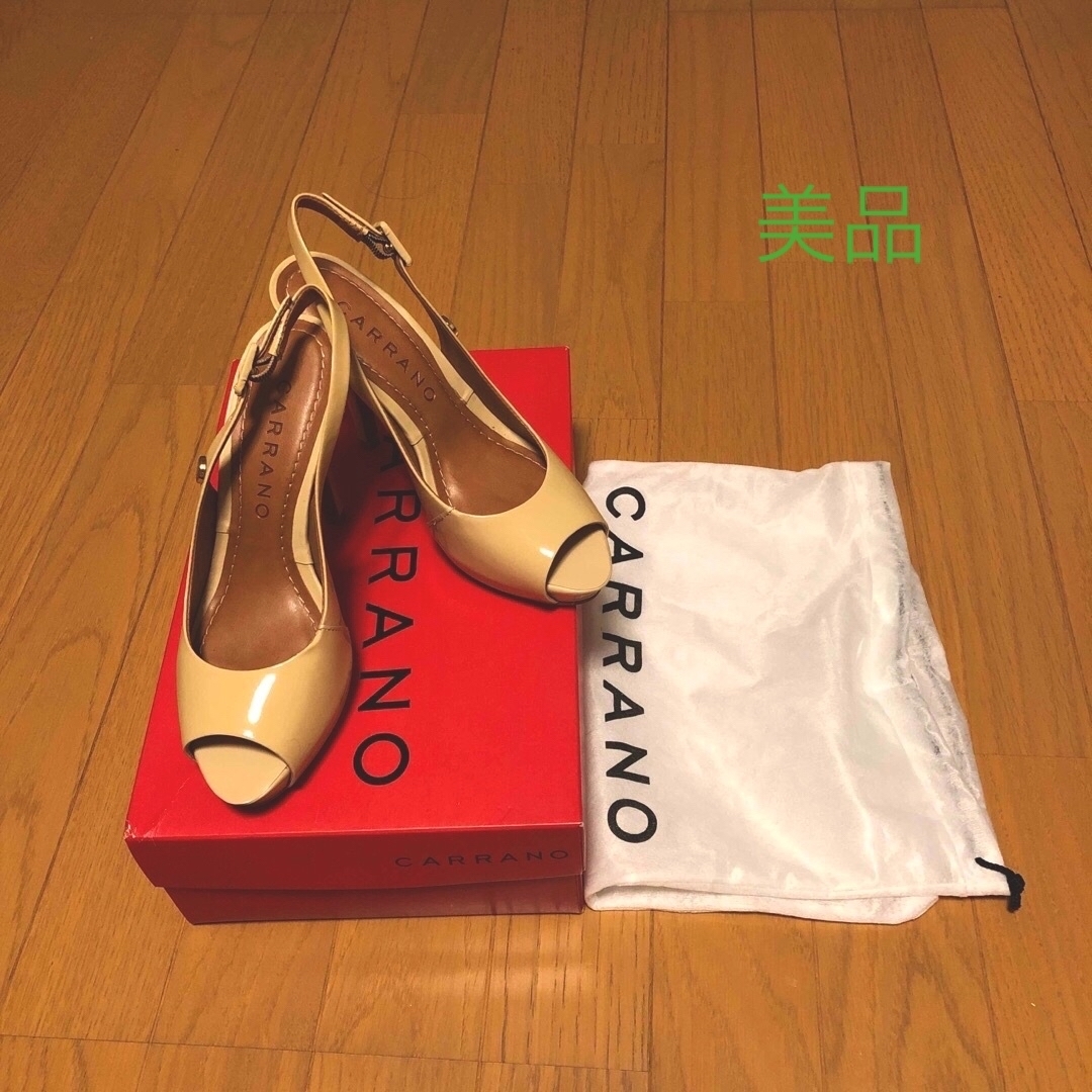 サイズ交換対象外 CARRANO カラーノ オープントゥ パンプス EU35サイズ