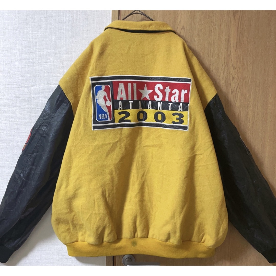 NBA オールスター ジェフハミルトン スタジャン 2003 ヴィンテージ 古着 メンズのジャケット/アウター(スタジャン)の商品写真