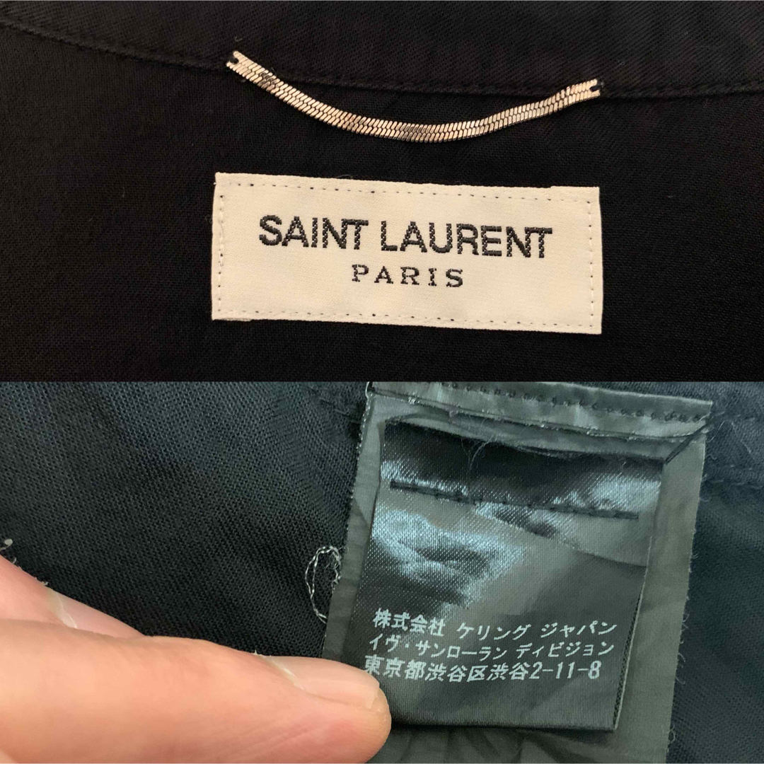 SAINT LAURENT PARIS エディ期 リヨセル ウエスタンシャツ S