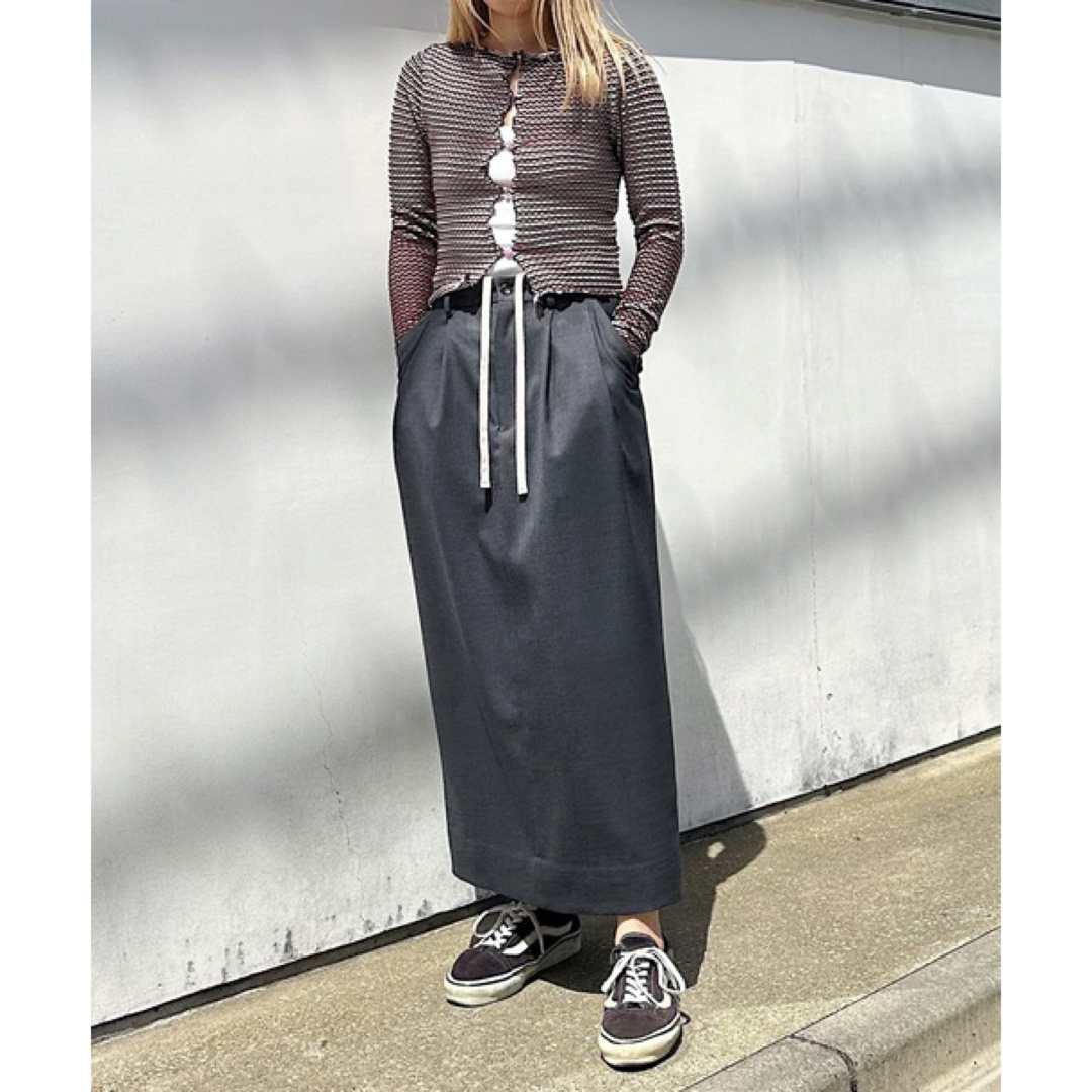 新品 23aw holiday WOOL DRAWSTRINGS SKIRT