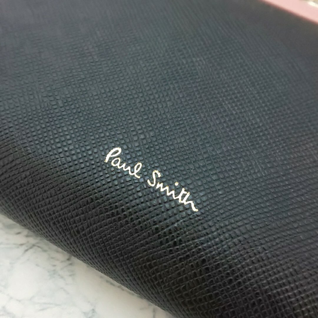 【美品/箱付】Paul Smith がま口 ロングウォレット サフィアーノレザー