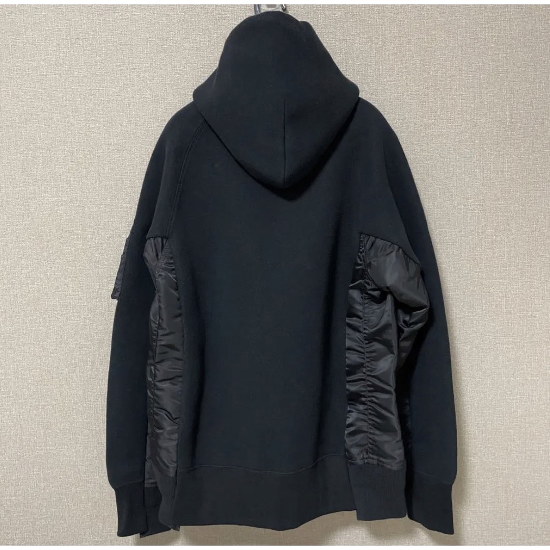 新品sacai ナイロンツイル×スポンジプルオーバー MA1 トップス - 通販