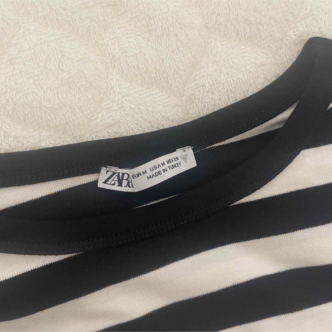 ZARA(ザラ)のzara ファンシートップス　ボーダー レディースのトップス(Tシャツ(半袖/袖なし))の商品写真