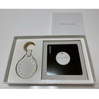 BVLGARI ブルガリ クラシコ キーホルダー スモール ロゴボタン グレイン カーフ シルバー スナップボタン 6連 ロゴ ブラック キーケース 20841