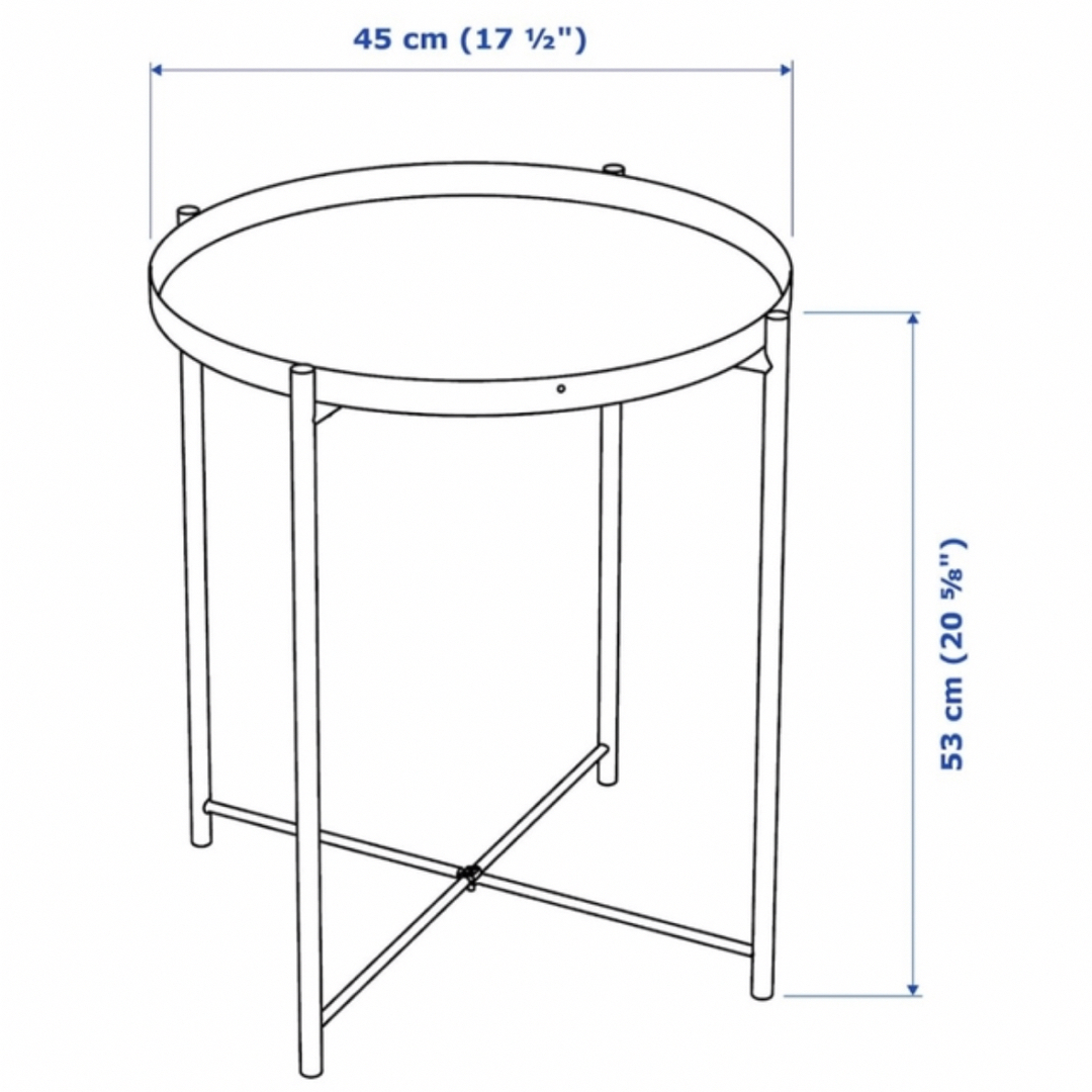 IKEA(イケア)の【美品】IKEA GLADOM グラドム　ダークグレーベージュ インテリア/住まい/日用品の机/テーブル(コーヒーテーブル/サイドテーブル)の商品写真